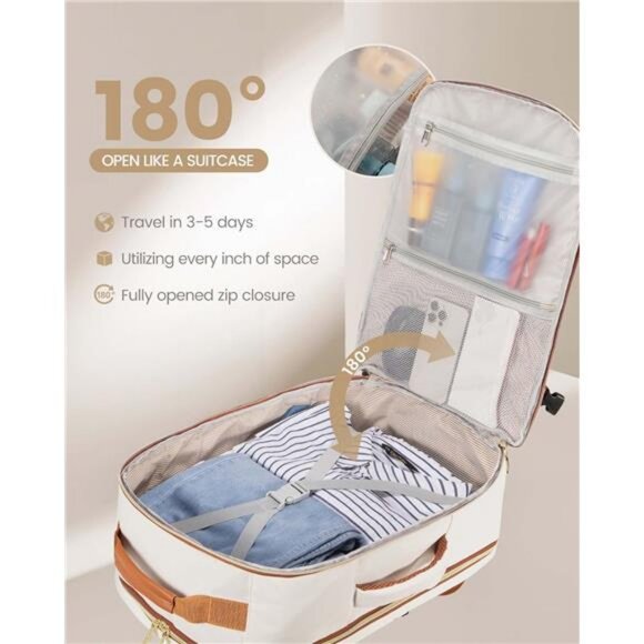 LOVEVOOK Travel Backpack for Women Men as Personal Item Flight Approved, 40L main image 4